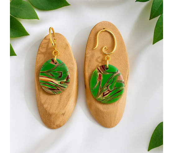 Pendientes Circulo Bosque Verde