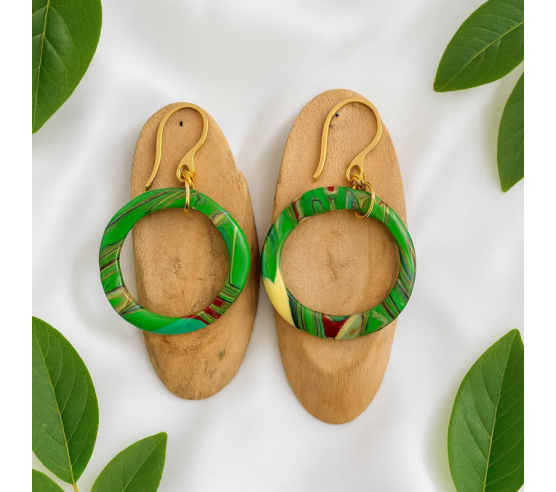 Pendientes Aros Bosque Verde