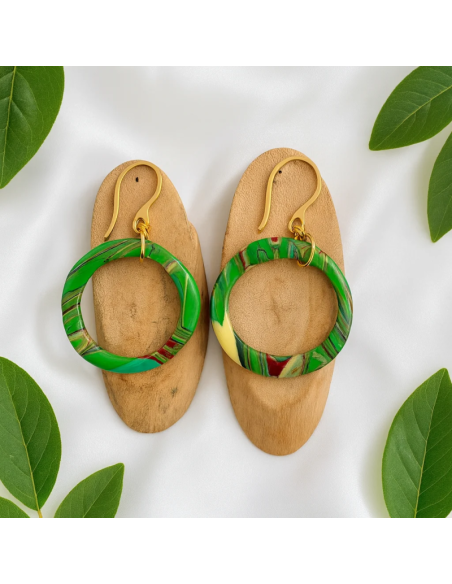 Pendientes Aros Bosque Verde