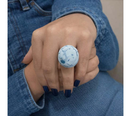 Anillo Azul Esfera Mundi