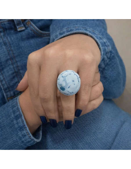 Anillo Azul Esfera Mundi