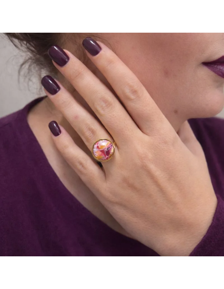 Anillo Ambar Circular