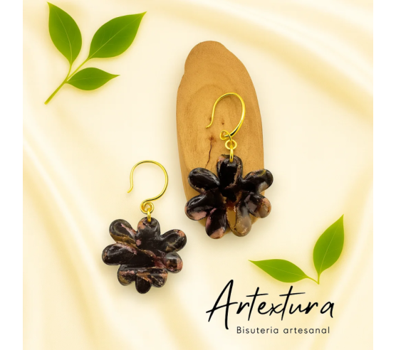 Pendientes Flor Cafe