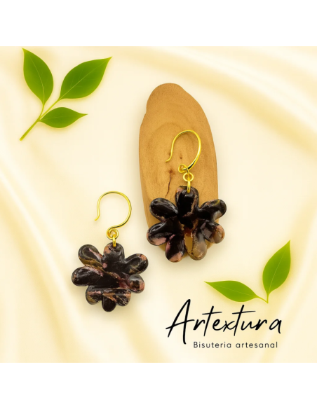 Pendientes Flor Cafe