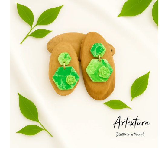 Pendientes Verde Esencia