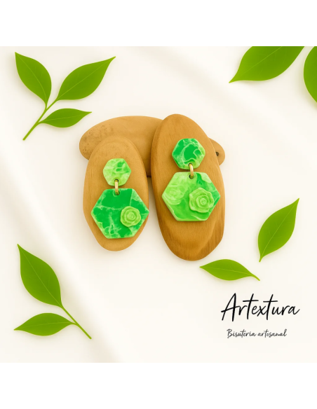 Pendientes Verde Esencia
