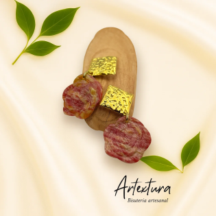 Pendientes Rosa Teja