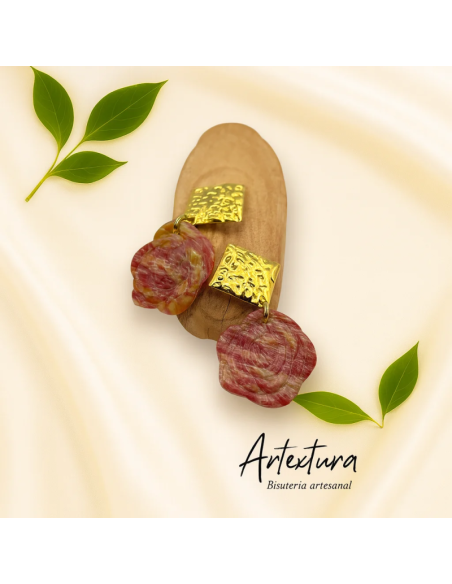Pendientes Rosa Teja