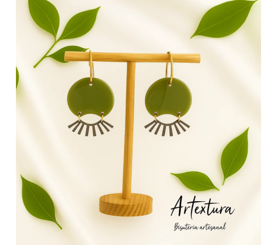 Pendientes Verde Oliva