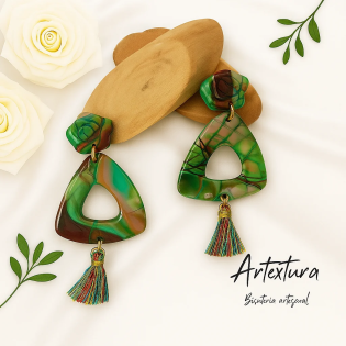 Pendientes Verde Romero