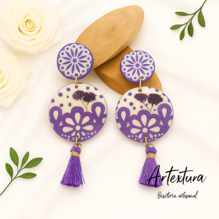 Pendientes Malva de Patio
