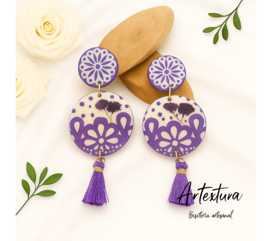 Pendientes Malva de Patio