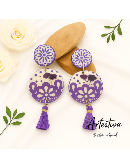 Pendientes Malva de Patio