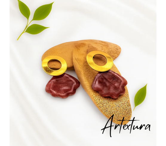 Pendientes Concha Terracota