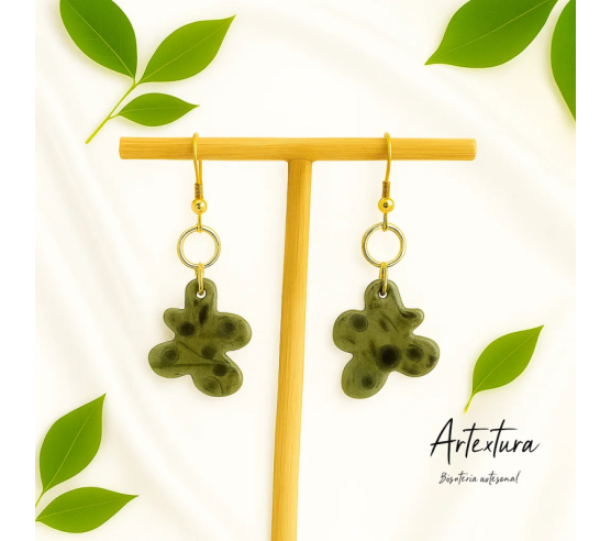 Pendientes Verde Musgo