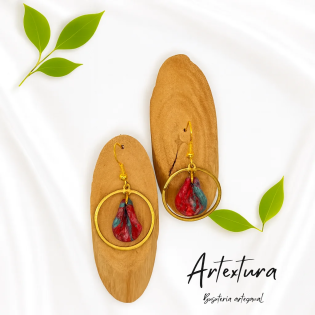 Pendientes Aro Rojo