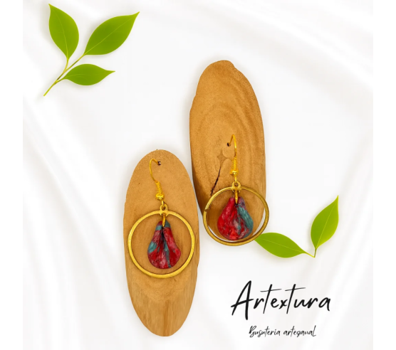 Pendientes Aro Rojo