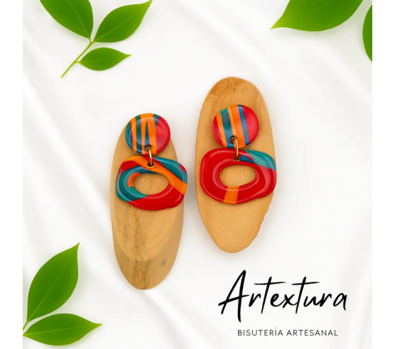 Pendientes Forma Tricolor
