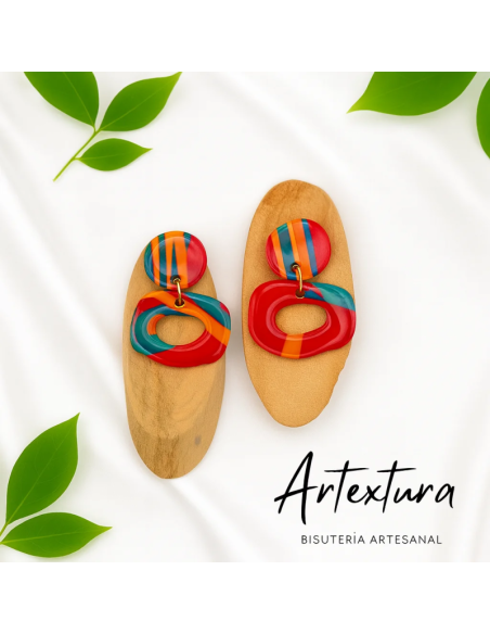 Pendientes Forma Tricolor