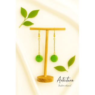 Pendientes Gota Verde