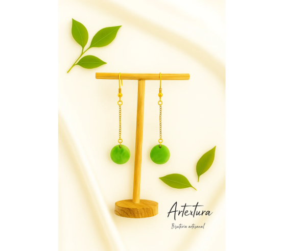 Pendientes Gota Verde