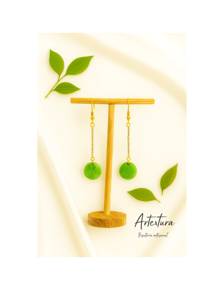 Pendientes Gota Verde