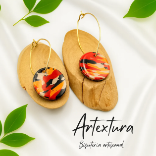 Pendientes Circulos Fuego