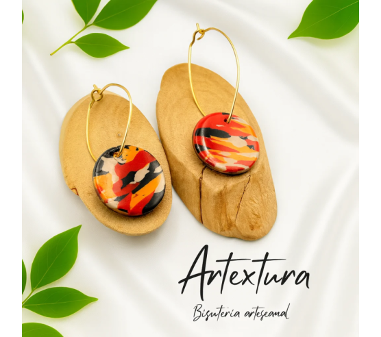 Pendientes Circulos Fuego