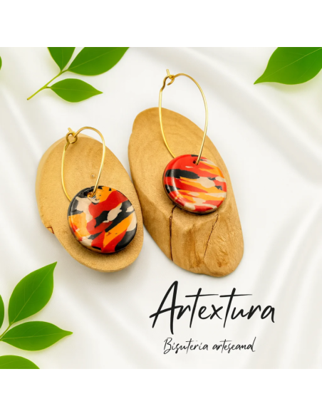 Pendientes Circulos Fuego