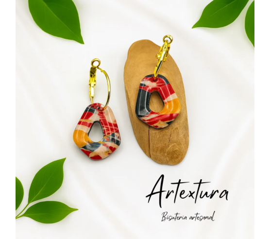 Pendientes Aritos Fuego