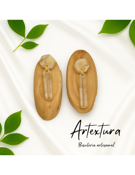 Pendientes Barras Beige