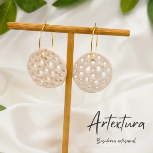 Pendientes Luna Llena Blanco