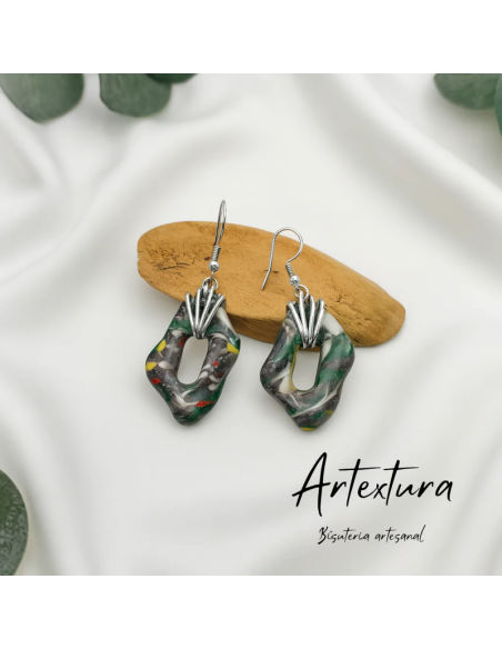 Pendientes Organico Gris