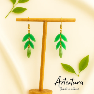 Pendientes Cascada Verde