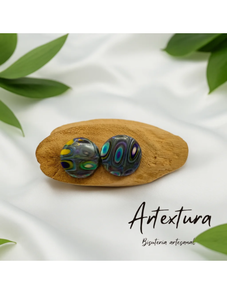 Pendientes Boton Gris