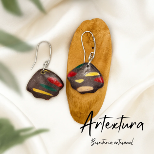 Pendientes Concha Gris