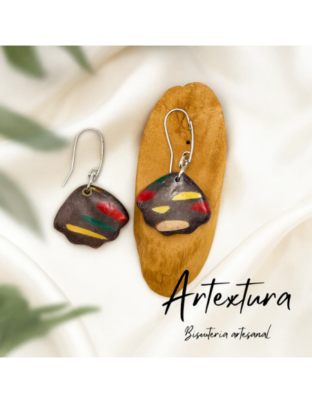 Pendientes Concha Gris
